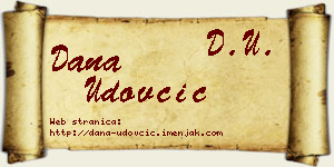 Dana Udovčić vizit kartica